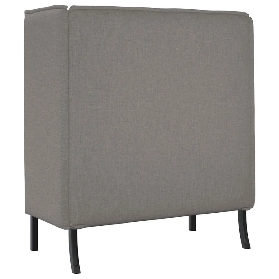 Canapé à Haut Dossier 101cm Taupe tissu - 6