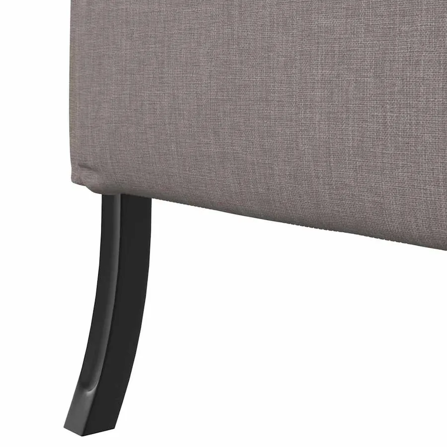 Canapé à Haut Dossier 101cm Taupe tissu - 7