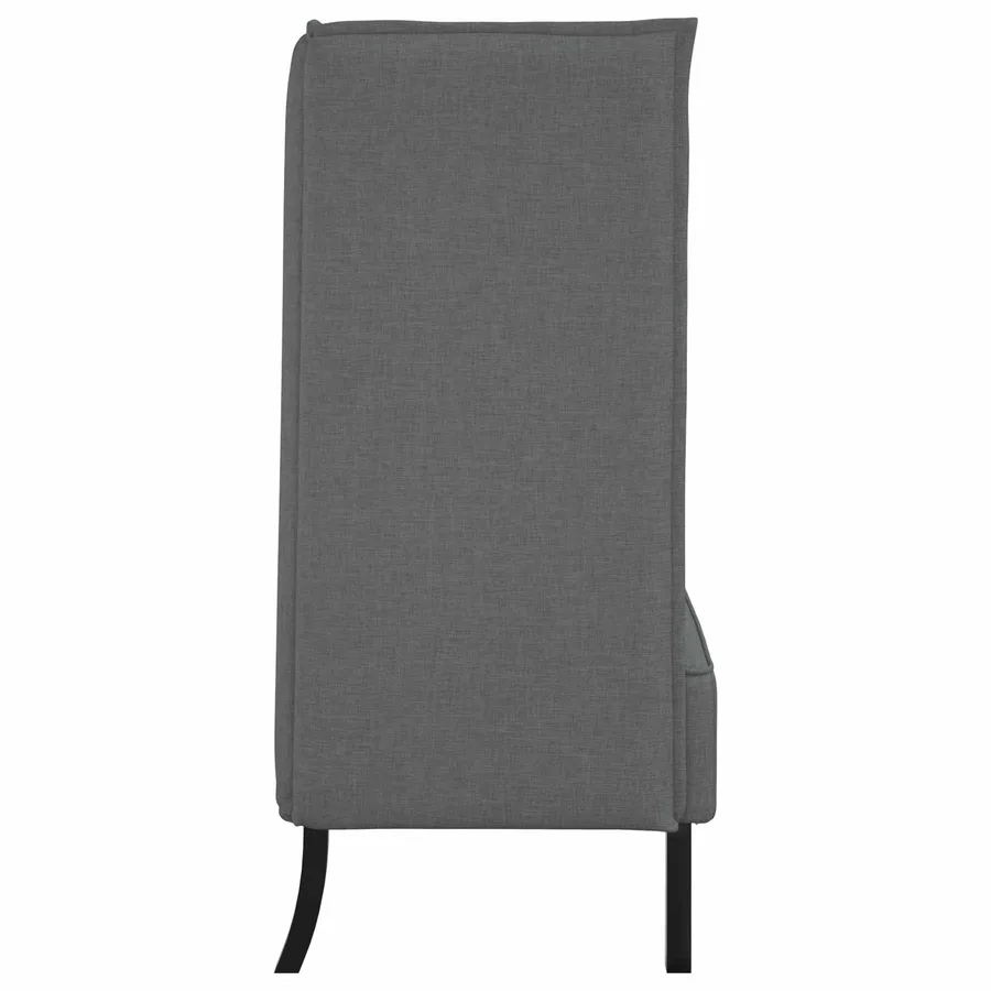 Canapé à Haut Dossier 101cm Gris foncé tissu - 3