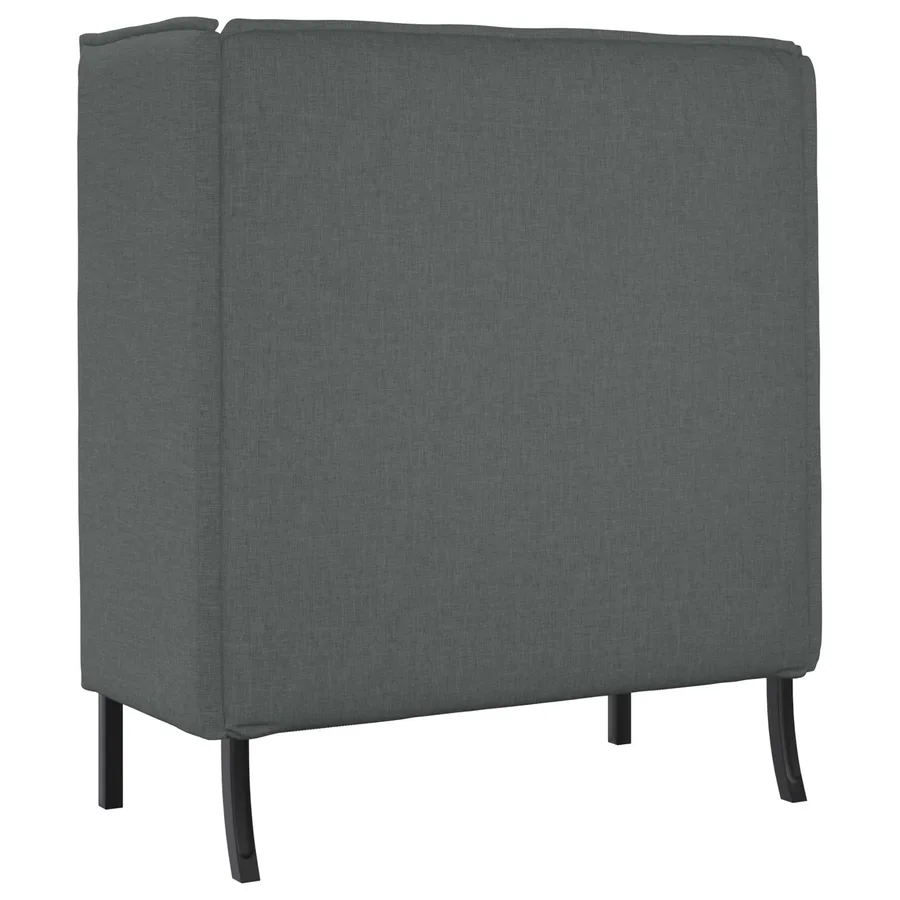 Canapé à Haut Dossier 101cm Gris foncé tissu - 4