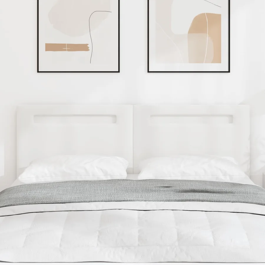 Tête de lit LED Blanc 160 cm Cuir synthétique