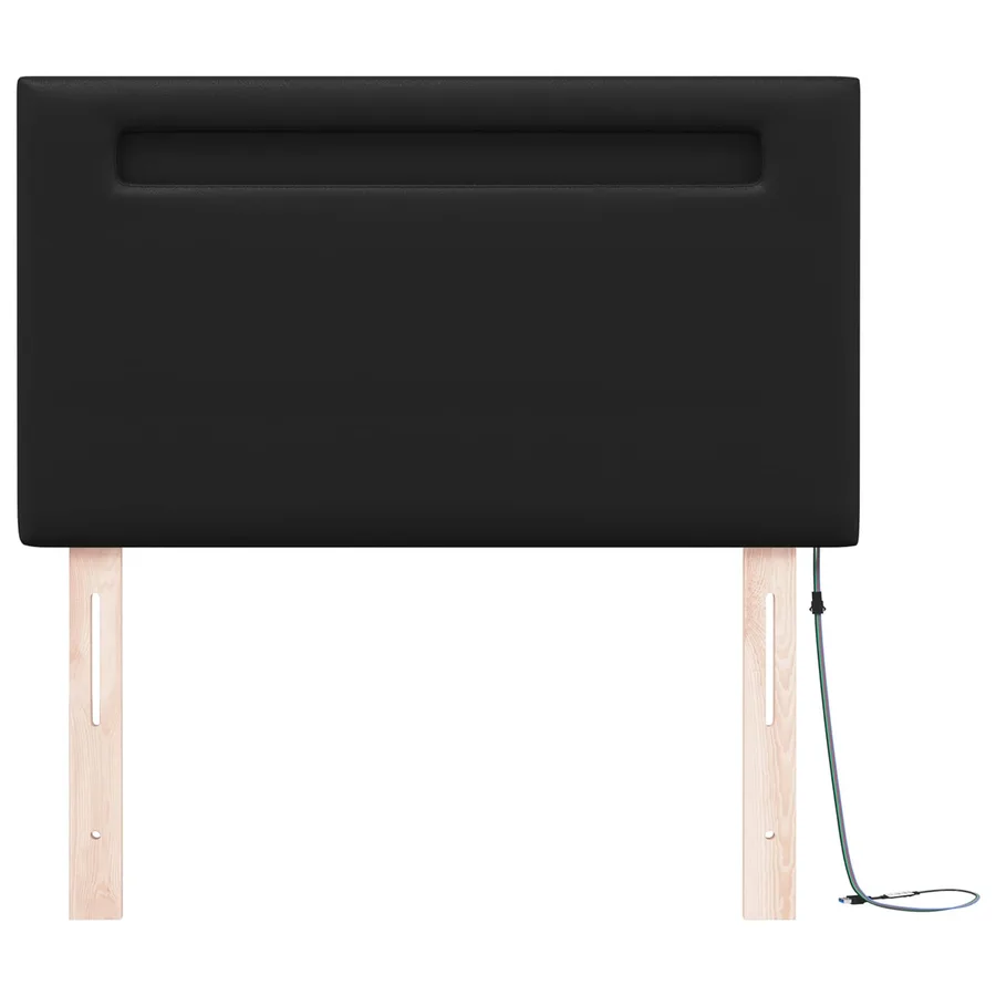 Tête de lit LED Noir 100 cm Cuir synthétique - 5