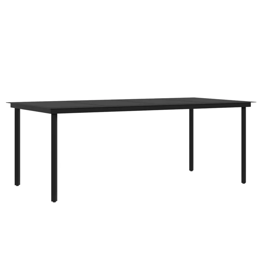 Ensemble à manger de jardin avec coussins 9 pcs noir - 5