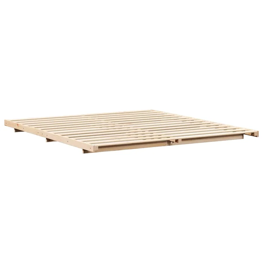 Cadre de lit Marron 200 x 210 cm Pin massif - 4