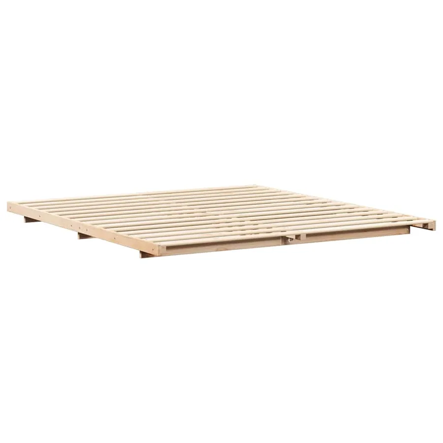 Cadre de lit Marron 200 x 210 cm Pin massif - 7