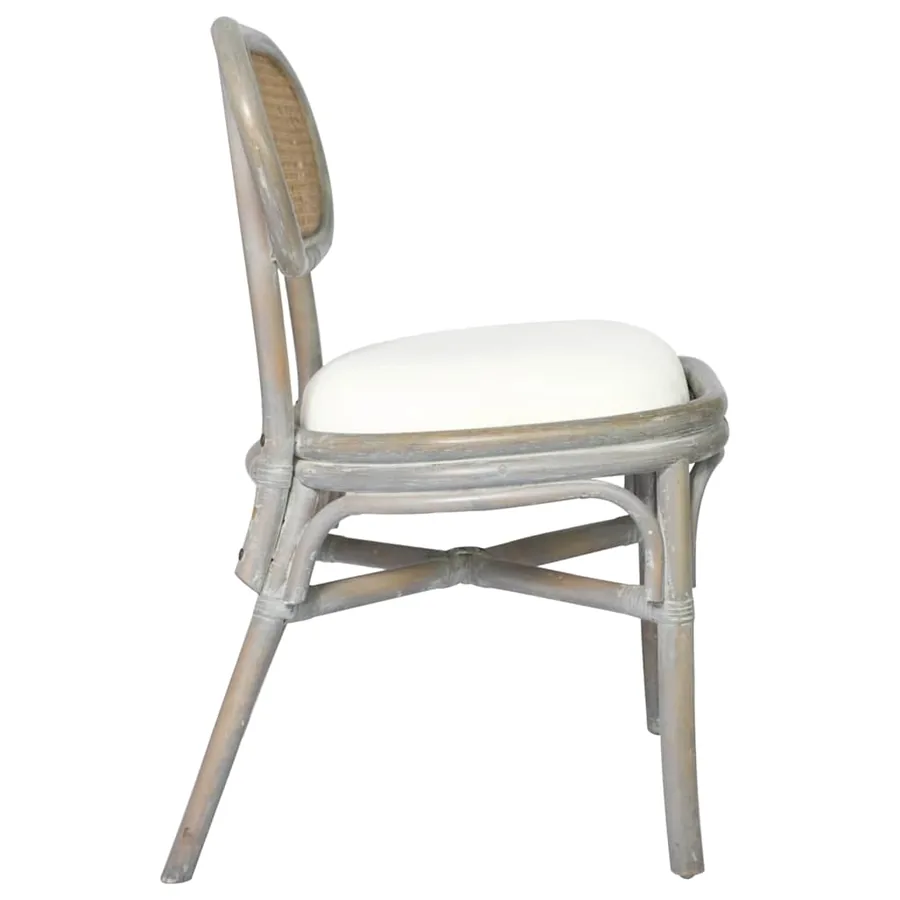 Chaises à manger lot de 2 gris Lin - 4