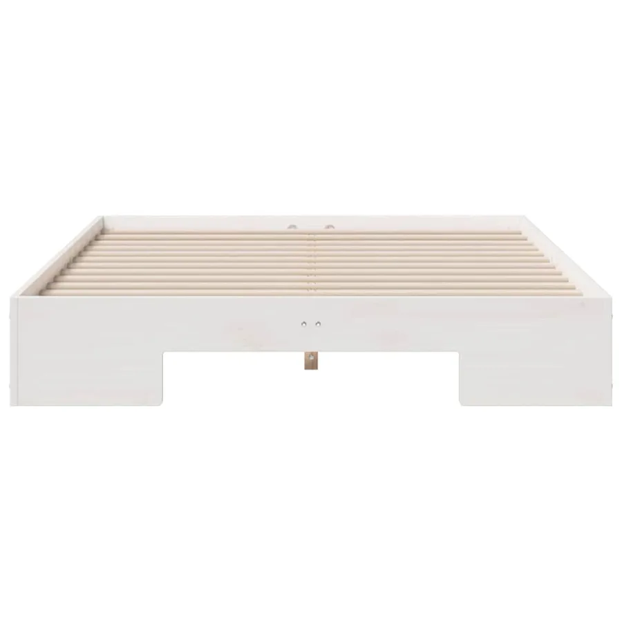 Cadre de lit Blanc 140 x 190 cm - 5