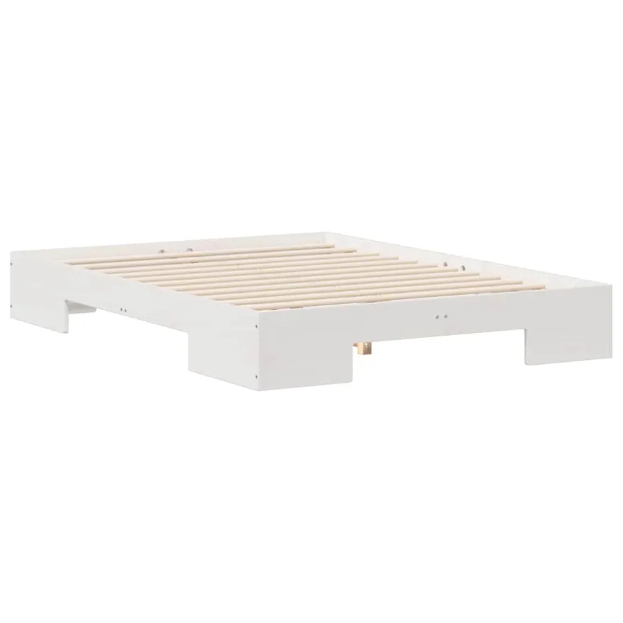 Cadre de lit Blanc 140 x 190 cm - 7