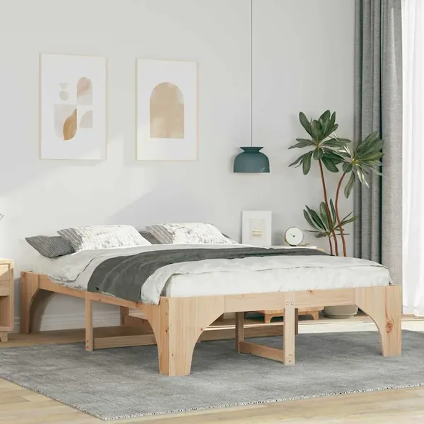Cadre de lit Marron 150 x 200 cm Pin massif