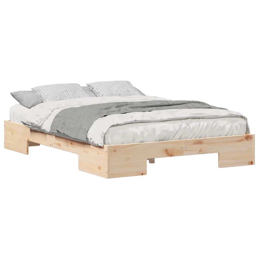 Cadre de lit Marron 135 x 190 cm - 2