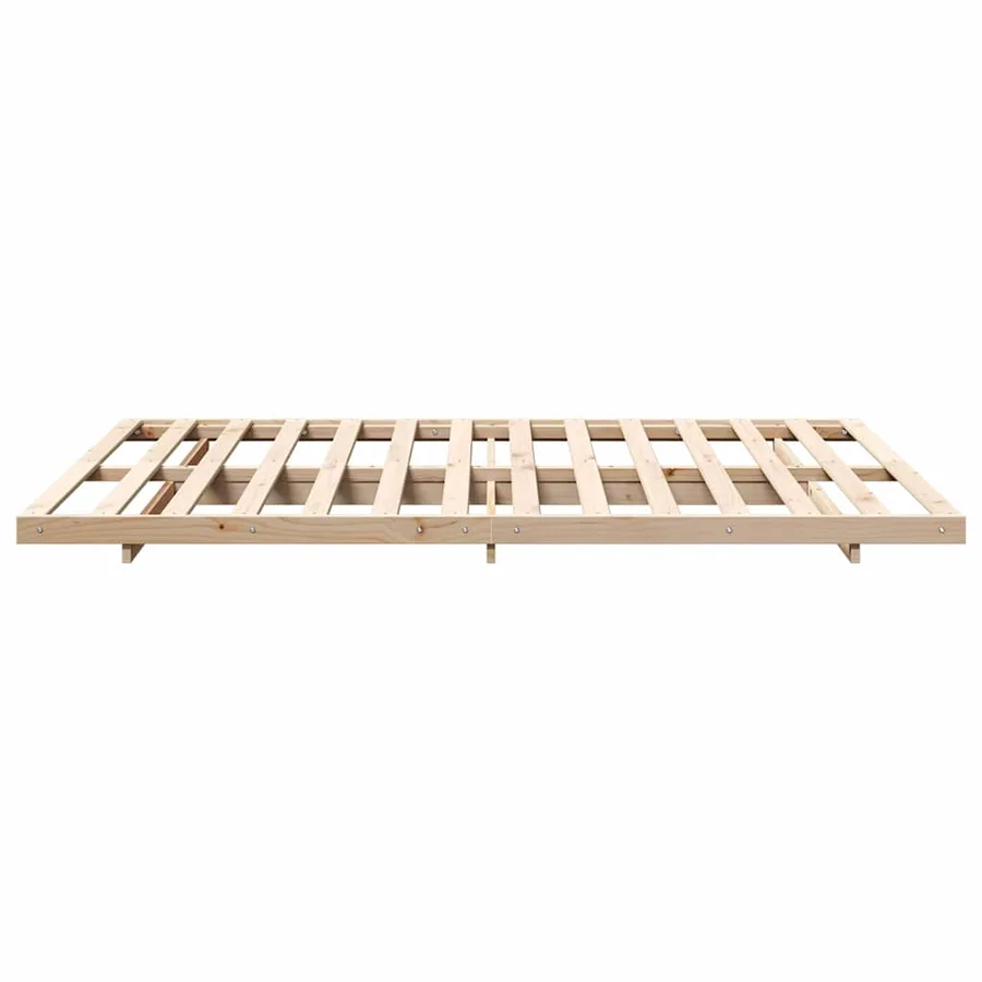 Cadre de lit Marron 140 x 220 cm Pin massif - 6