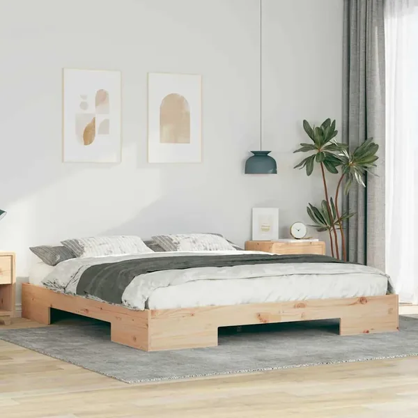 Cadre de lit Marron 200 x 200 cm