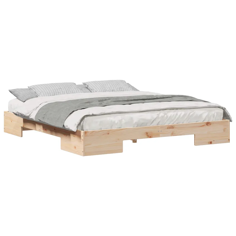 Cadre de lit Marron 200 x 200 cm - 2