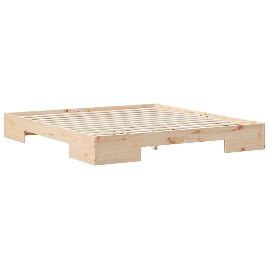 Cadre de lit Marron 200 x 200 cm - 4