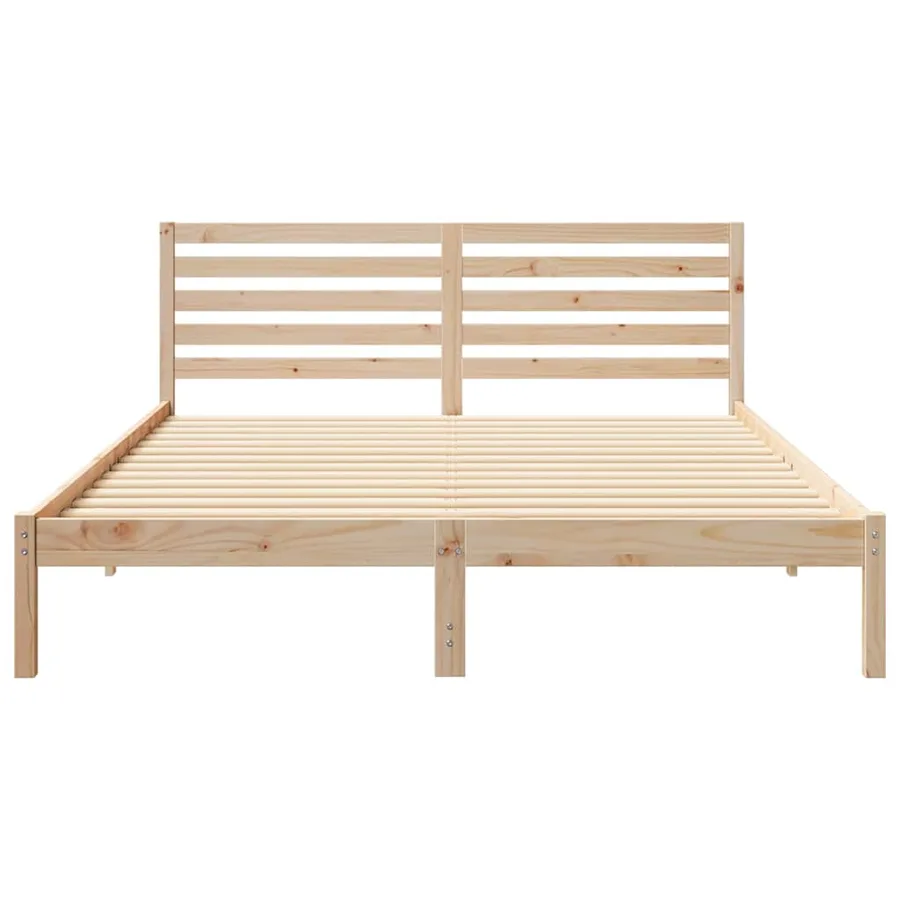 Cadre de lit avec tête de lit Marron 160 x 210 cm Pin massif - 5
