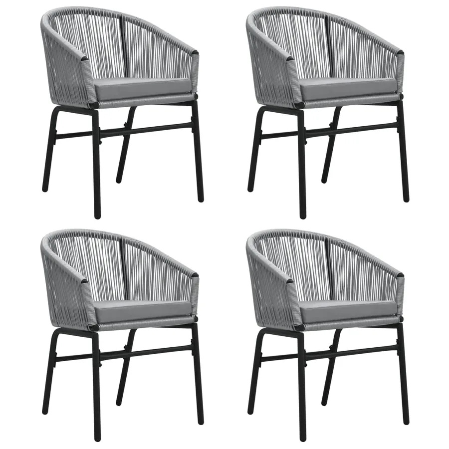 Ensemble à manger de jardin 5 pcs Gris - 3