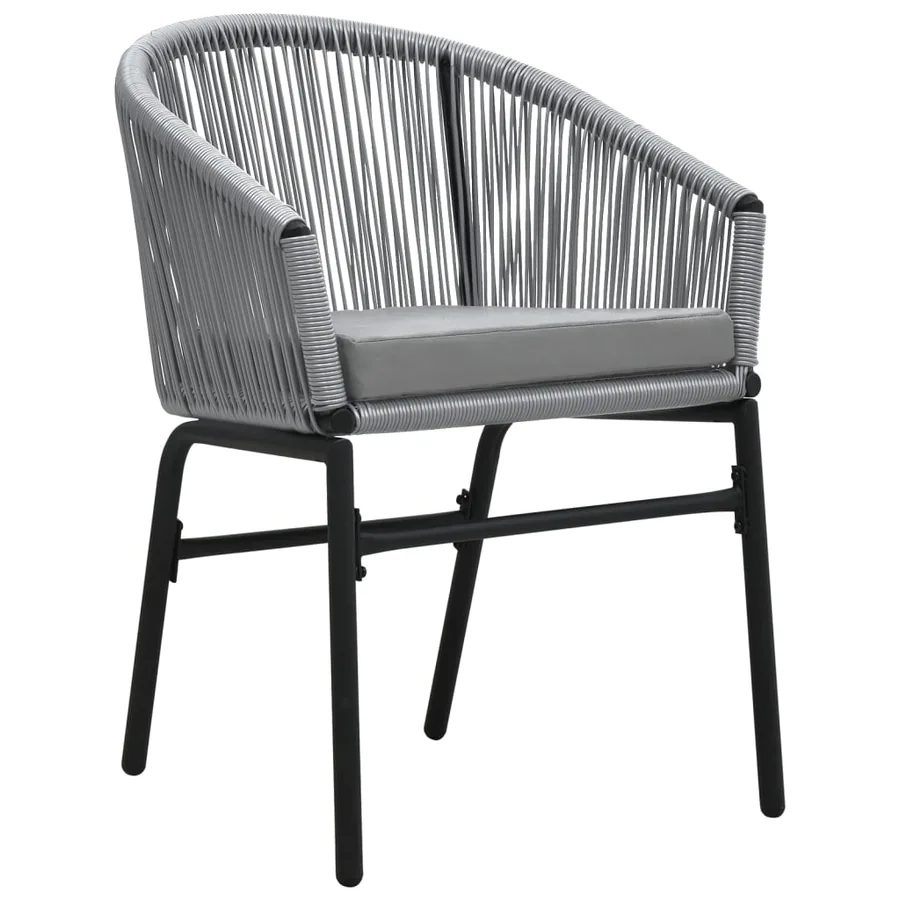 Ensemble à manger de jardin 5 pcs Gris - 4