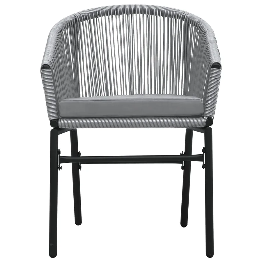 Ensemble à manger de jardin 5 pcs Gris - 5