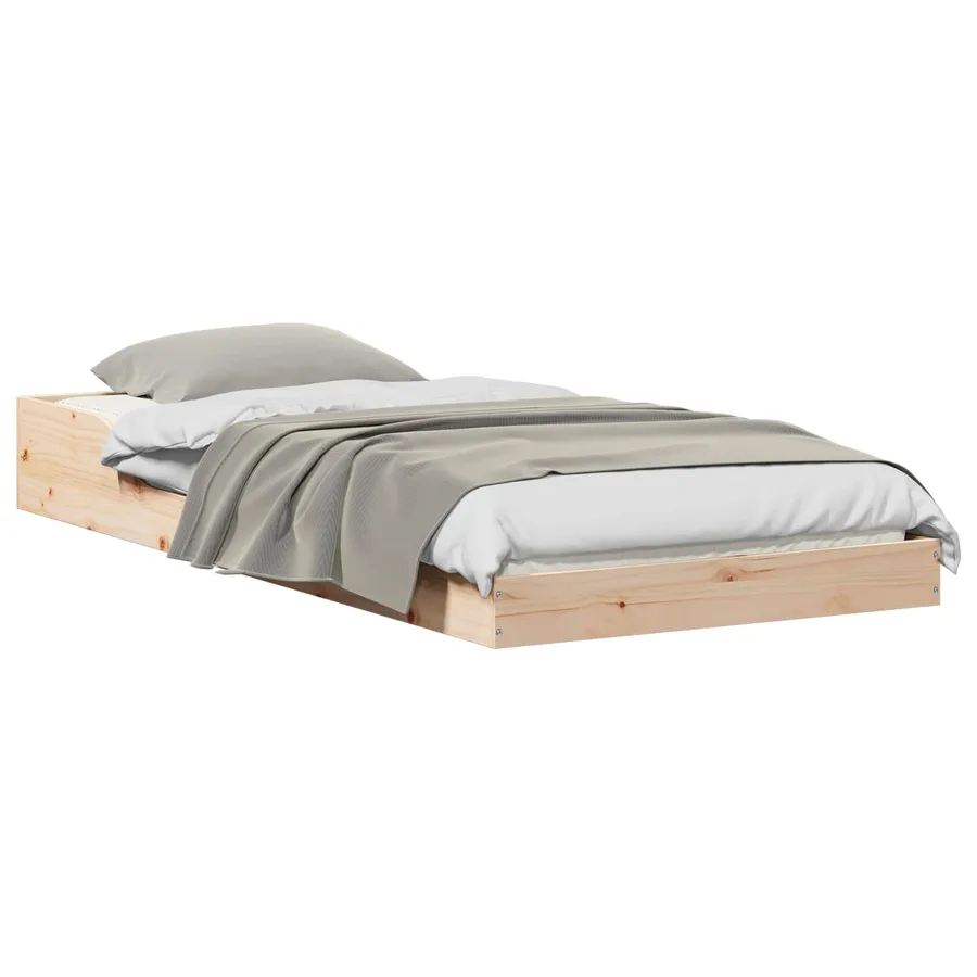 Cadre de lit Naturel 90 x 220 cm Pin massif - 2