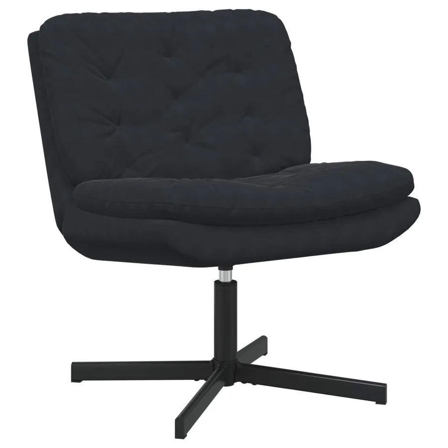 Fauteuil relaxant pivotant Noir 63 x 75 x 76 cm Velours