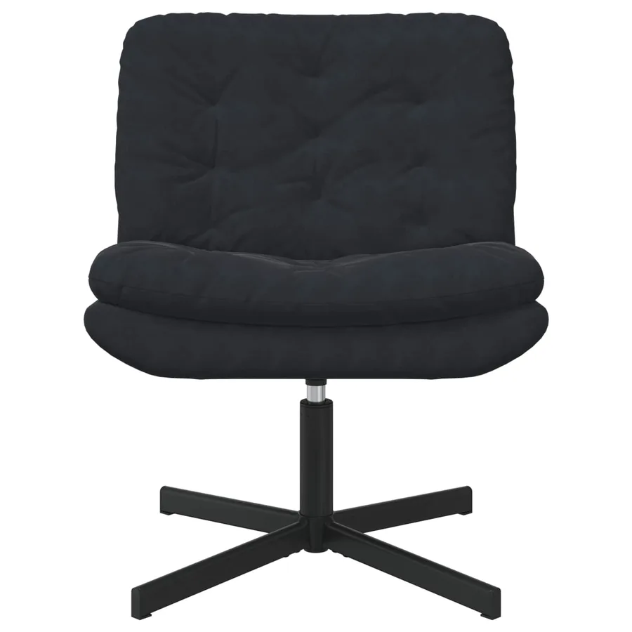 Fauteuil relaxant pivotant Noir 63 x 75 x 76 cm Velours - 2