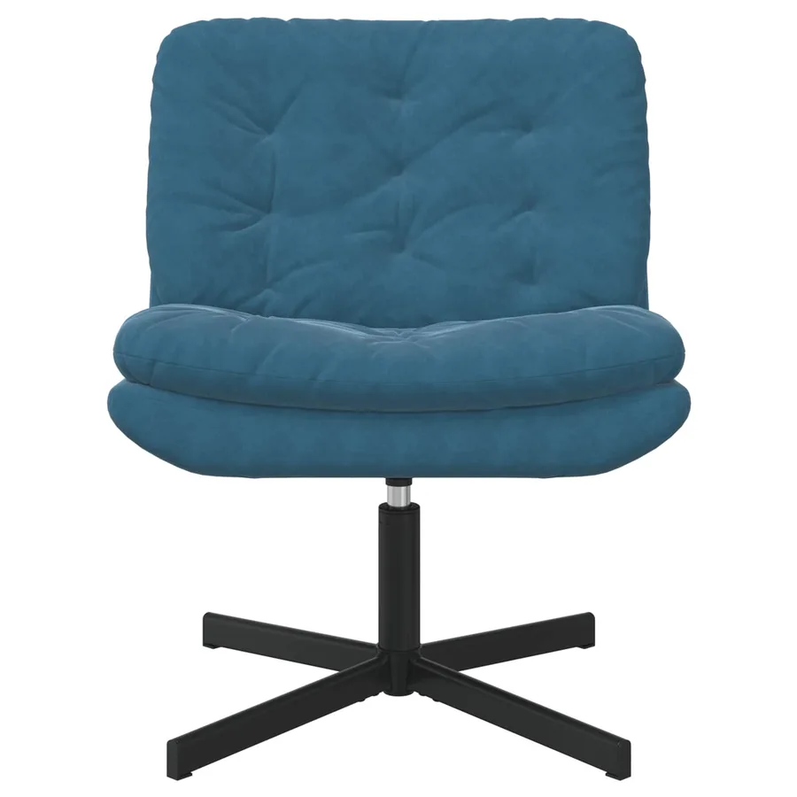 Fauteuil relaxant pivotant Bleu 63 x 75 x 76 cm Velours - 2