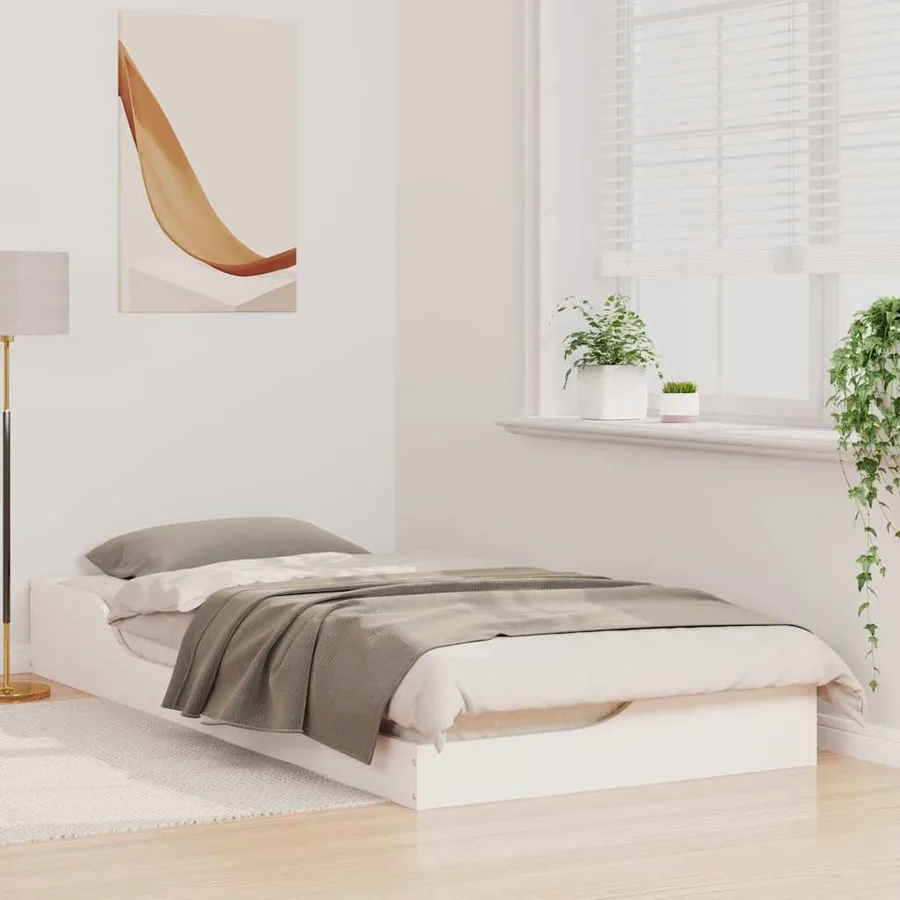 Cadre de lit Blanc 80 x 200 cm Pin massif - 3