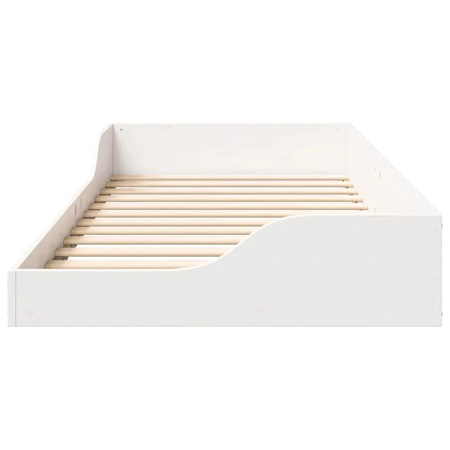 Cadre de lit Blanc 80 x 200 cm Pin massif - 5