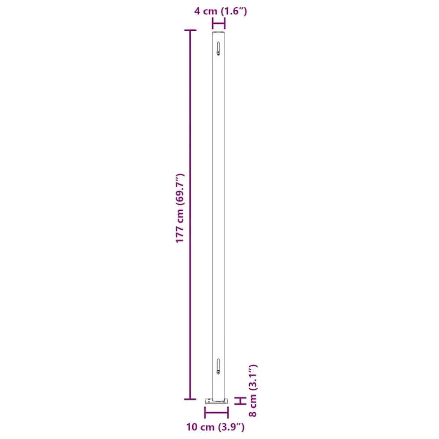 Auvent latéral rétractable de patio 180x600 cm Noir - 12