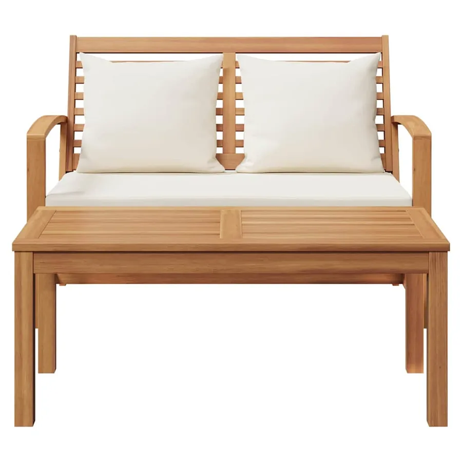 Ensemble banc et table de jardin avec coussin 2 Pièce - 5