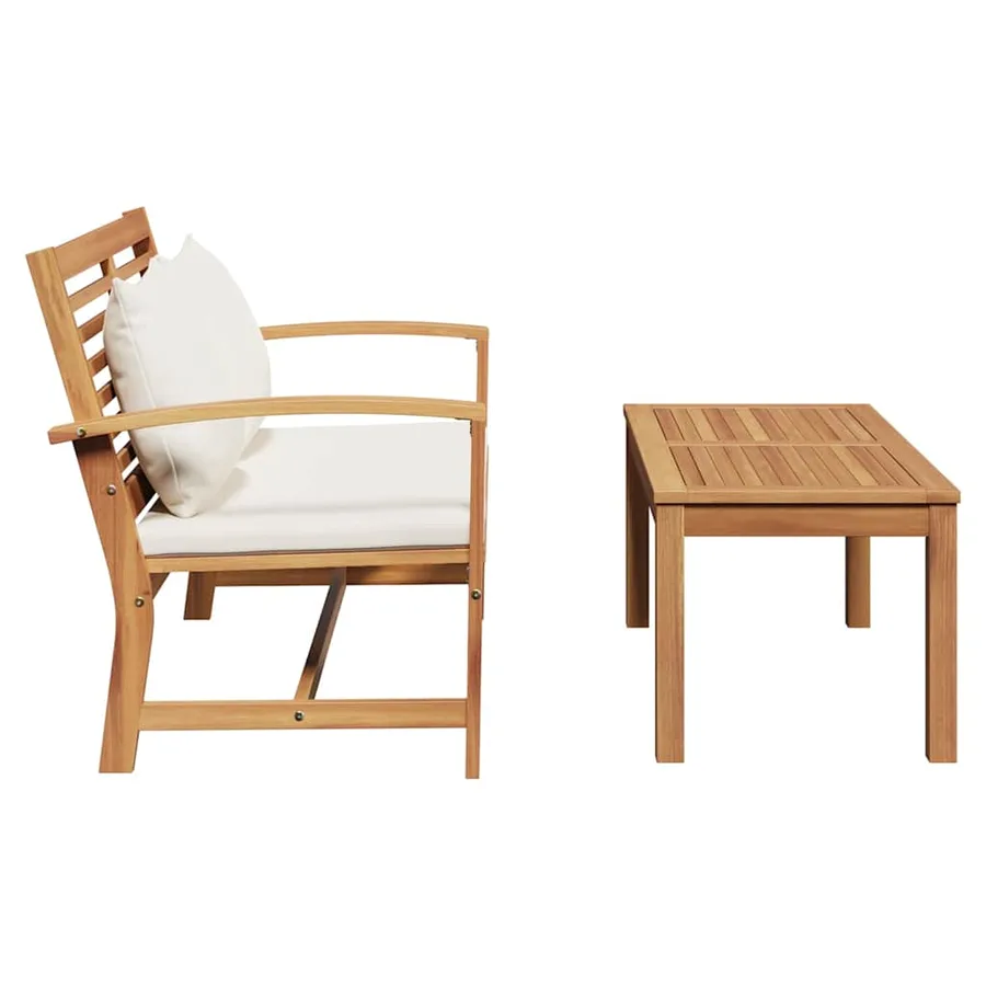 Ensemble banc et table de jardin avec coussin 2 Pièce - 6