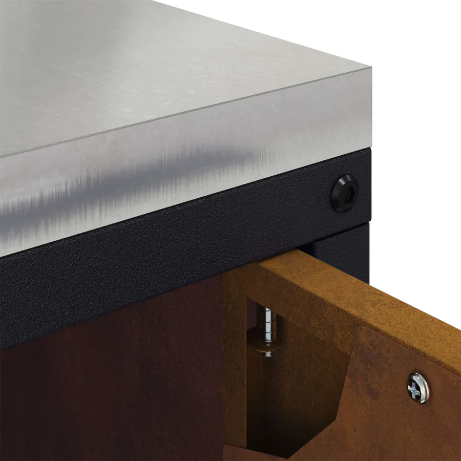 Rangement de cuisine HATTEM Rouillé 90 x 50 x 53 cm Acier - 12