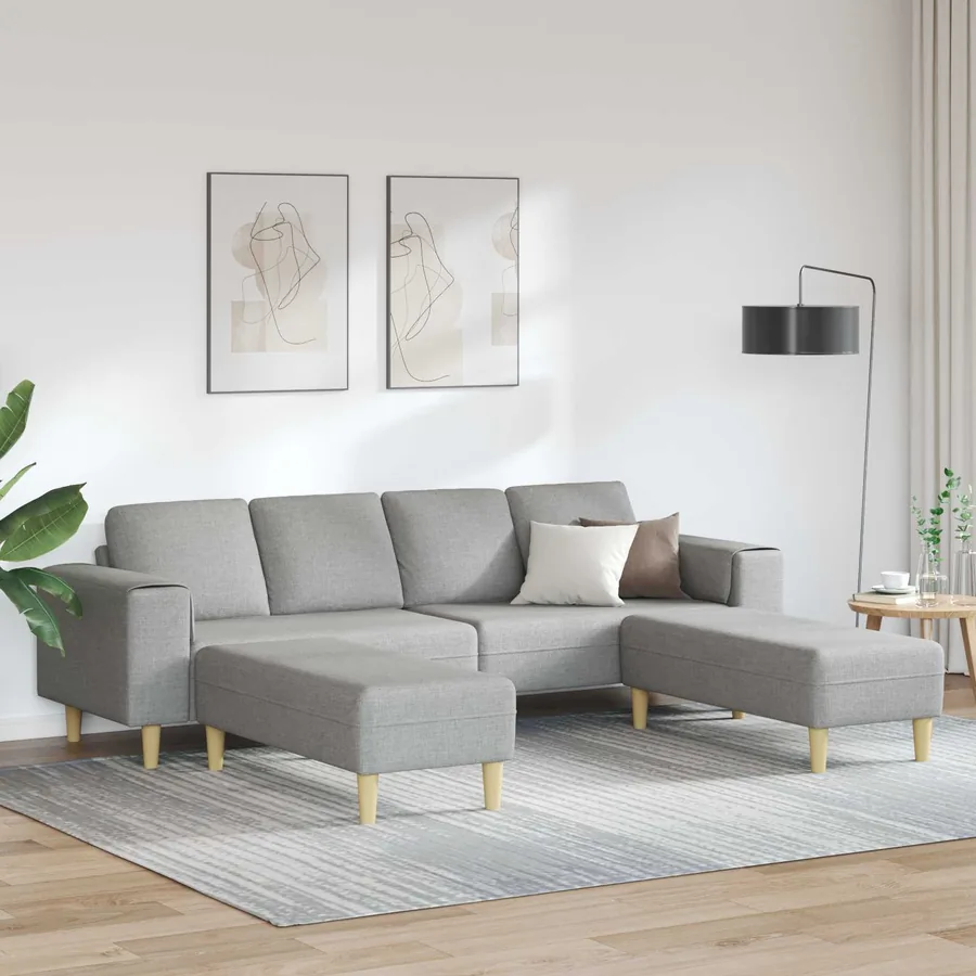 Canapé de salon 3 pcs Gris nuage 250 x 188 x 76 cm Polyester
