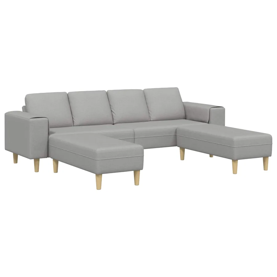 Canapé de salon 3 pcs Gris nuage 250 x 188 x 76 cm Polyester - 2