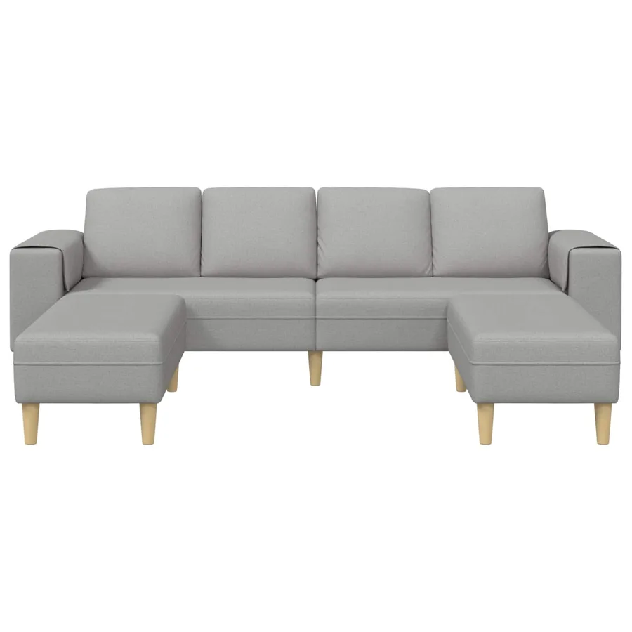 Canapé de salon 3 pcs Gris nuage 250 x 188 x 76 cm Polyester - 4