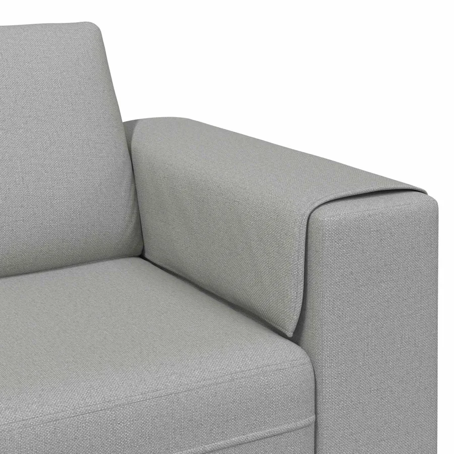 Canapé de salon 3 pcs Gris nuage 250 x 188 x 76 cm Polyester - 7