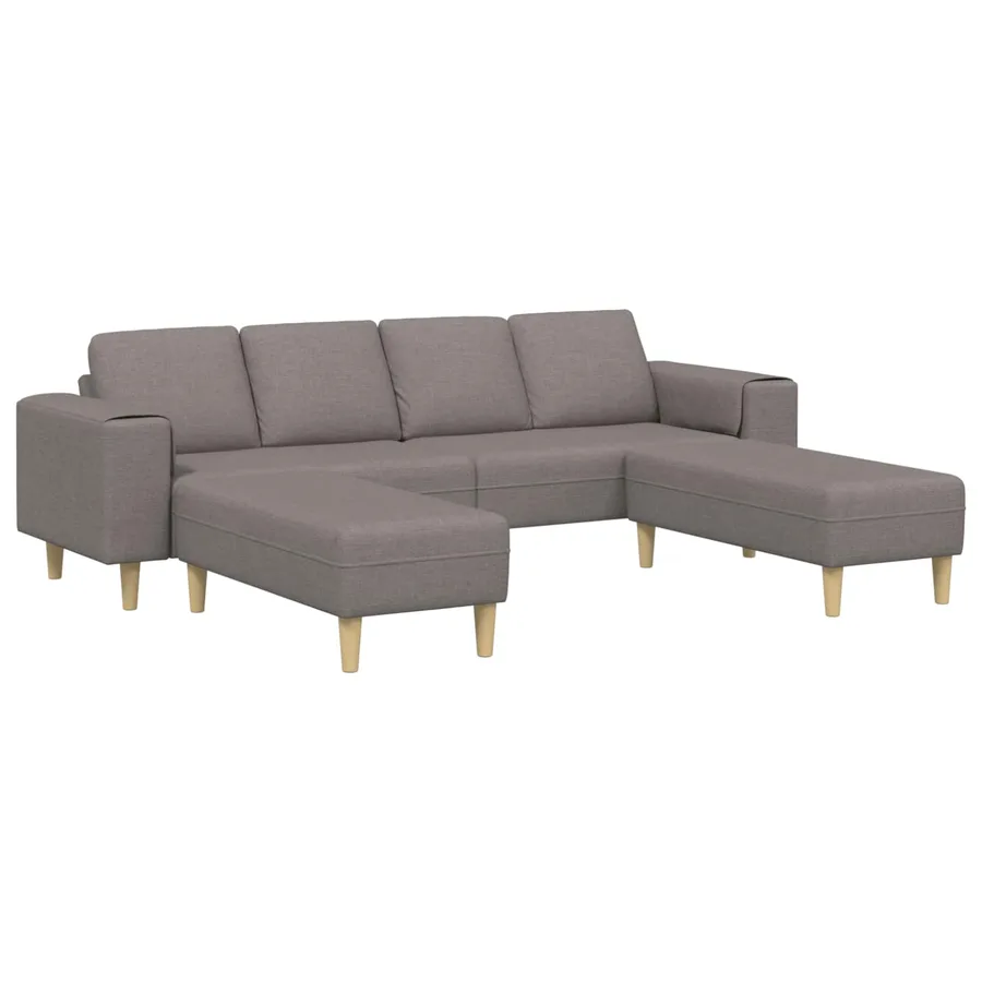 Canapé de salon 3 pcs Taupe Polyester - 2