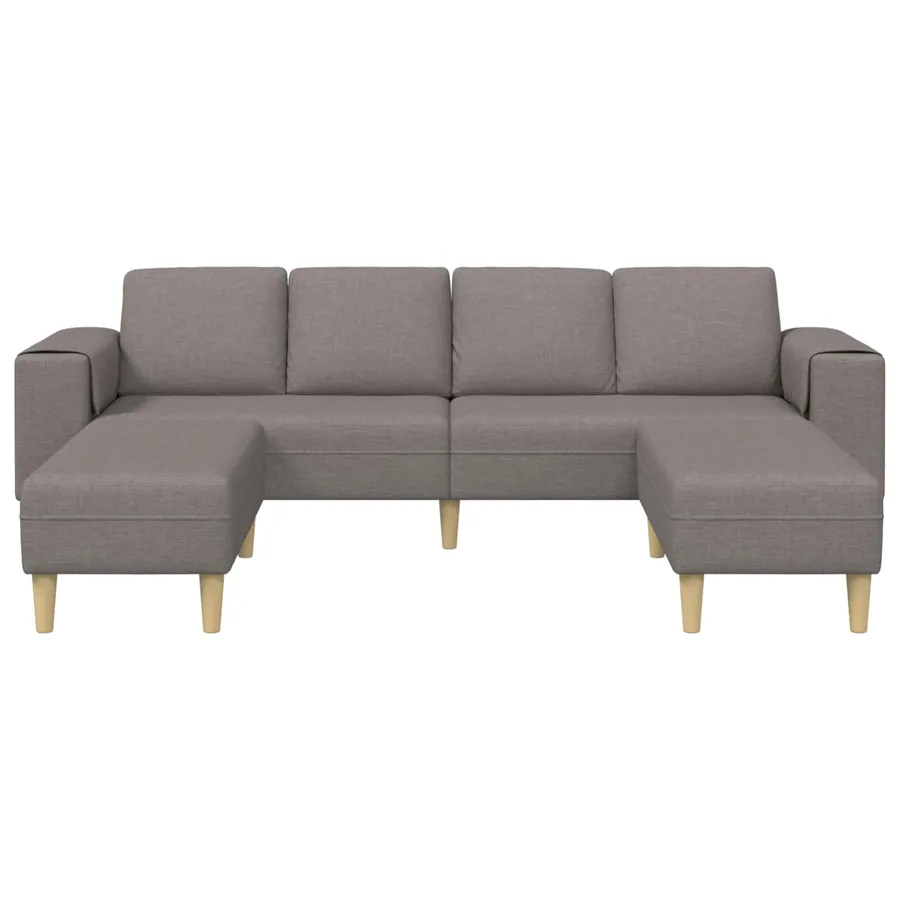 Canapé de salon 3 pcs Taupe Polyester - 4