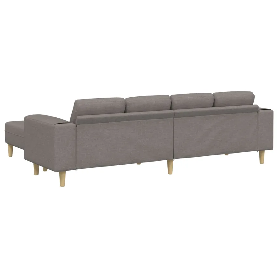 Canapé de salon 3 pcs Taupe Polyester - 6