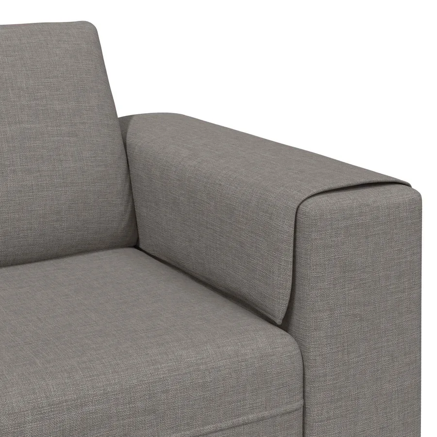 Canapé de salon 3 pcs Taupe Polyester - 7