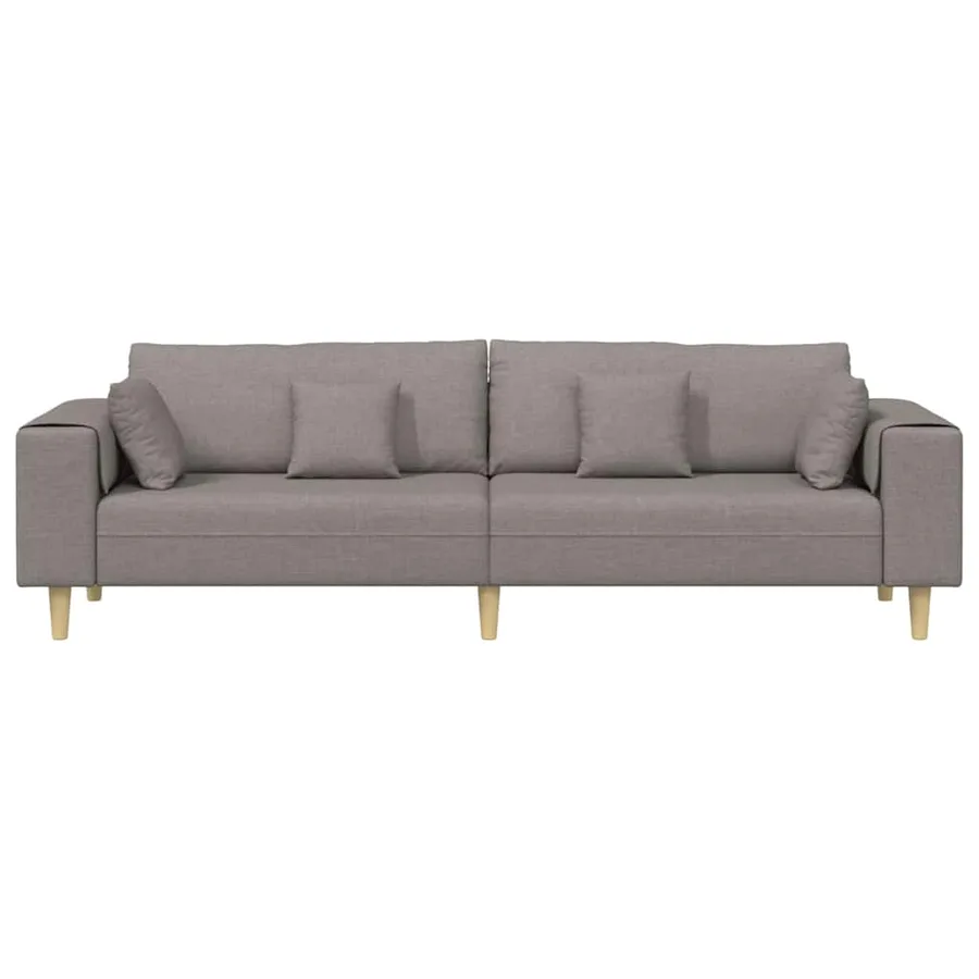 Canapé avec coussin Taupe 250 x 77 x 76 cm tissu - 4