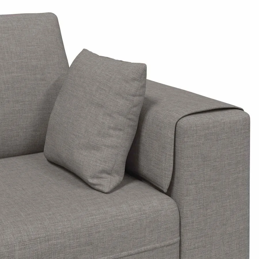 Canapé avec coussin Taupe 250 x 77 x 76 cm tissu - 7