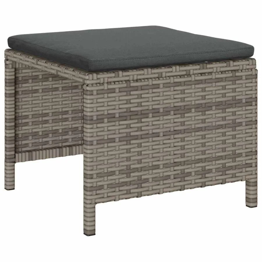 Ensemble de canapé de jardin 6 pcs Gris et Gris foncé polyrotin - 6
