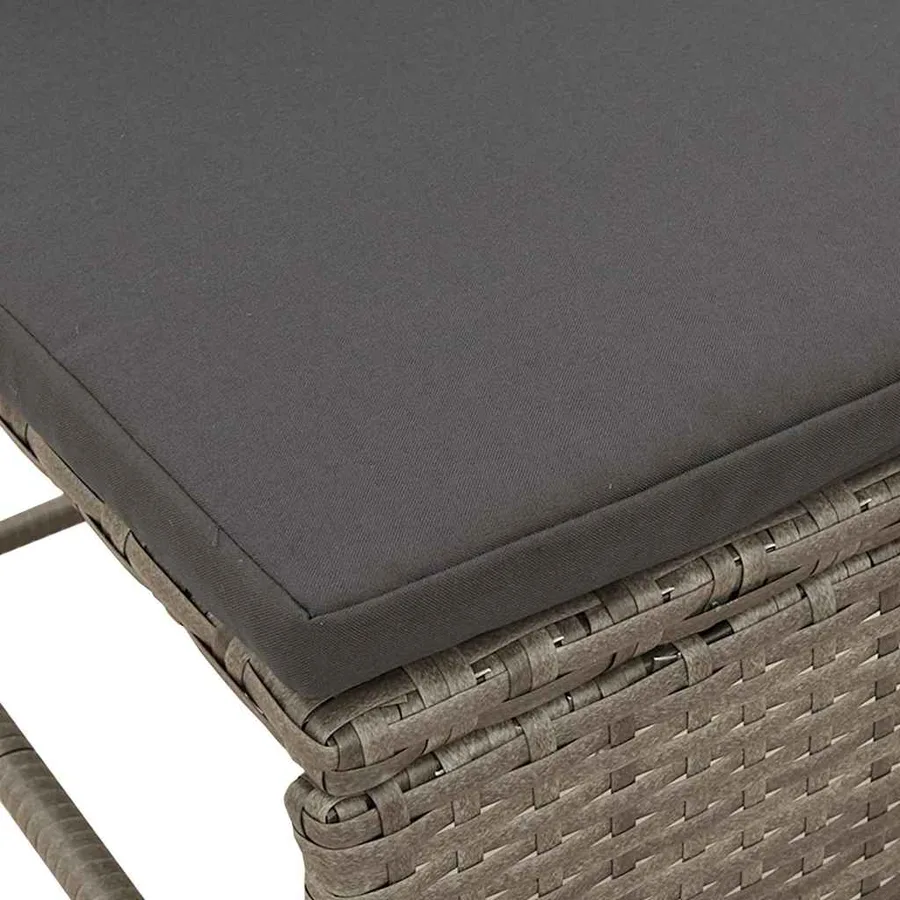 Ensemble de canapé de jardin 6 pcs Gris et Gris foncé polyrotin - 8