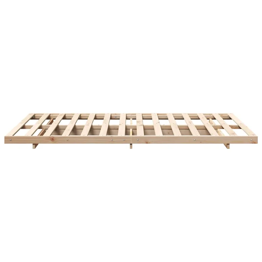 Cadre de lit Marron 120 x 190 cm Pin massif - 6