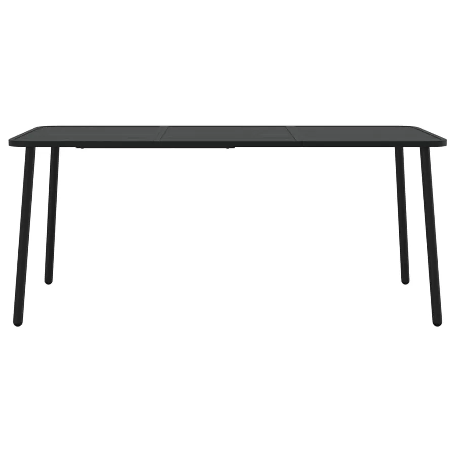 Ensemble à manger de jardin 7 pcs anthracite acier - 8
