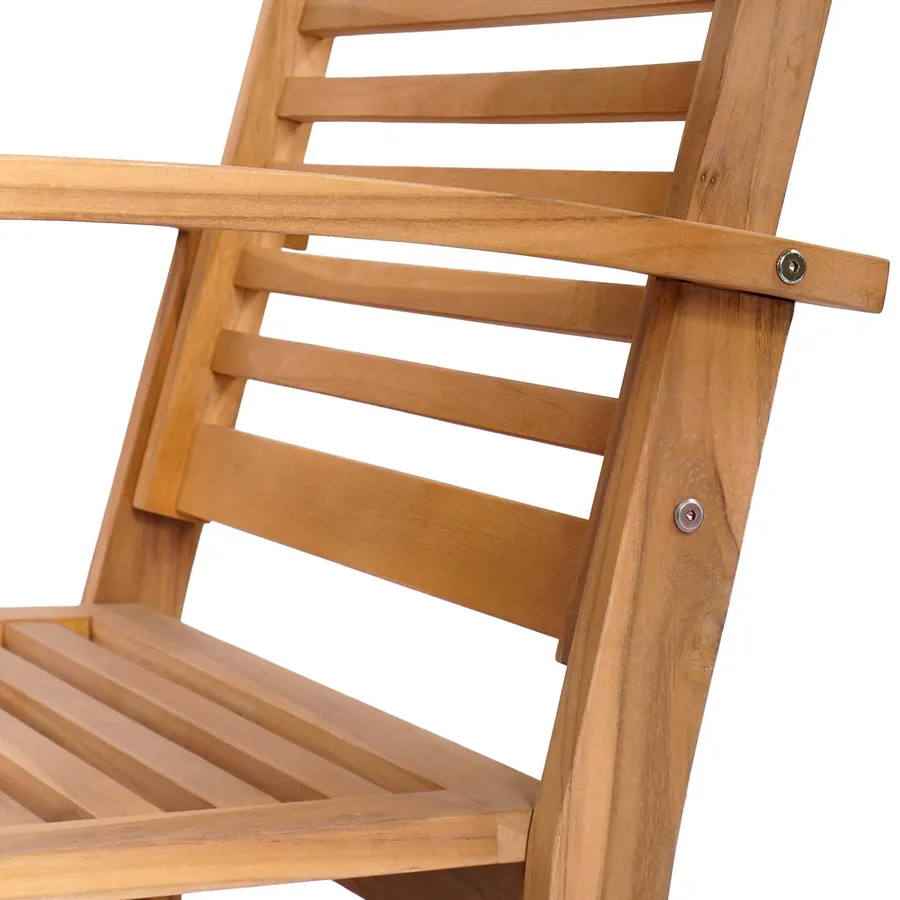 Ensemble de canapé de jardin 5 pcs Naturel Bois de teck massif - 8