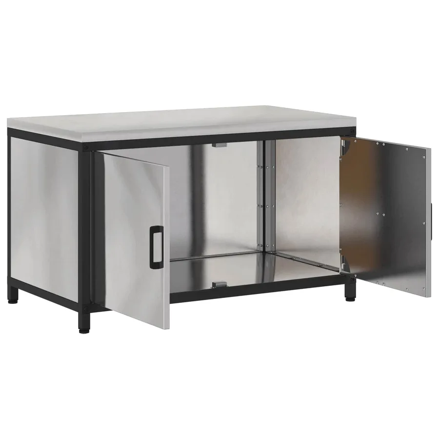 Rangement de cuisine HATTEM Argenté 90 x 50 x 53 cm Acier - 6