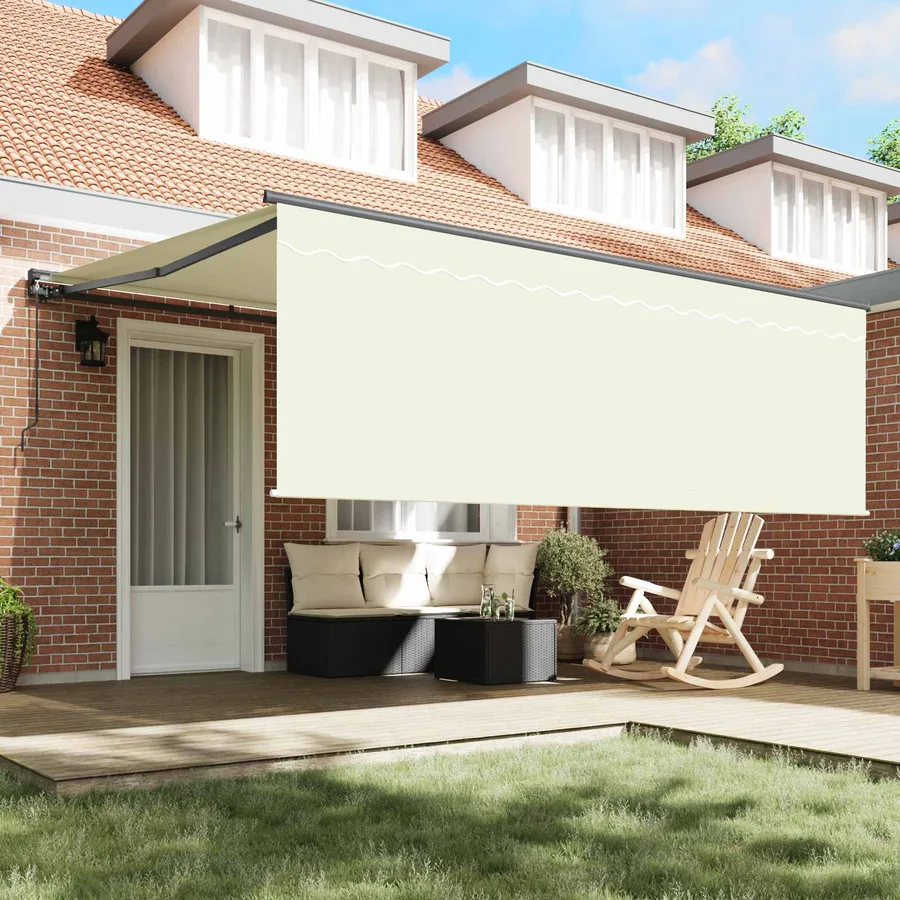 Auvent Rétractable Crème 400 × 300 cm Polyester et Aluminium - 3