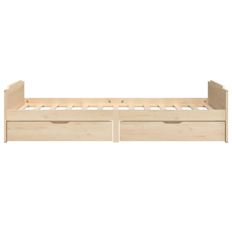 Cadre de lit sans matelas bois de pin massif 90x200 cm - 5